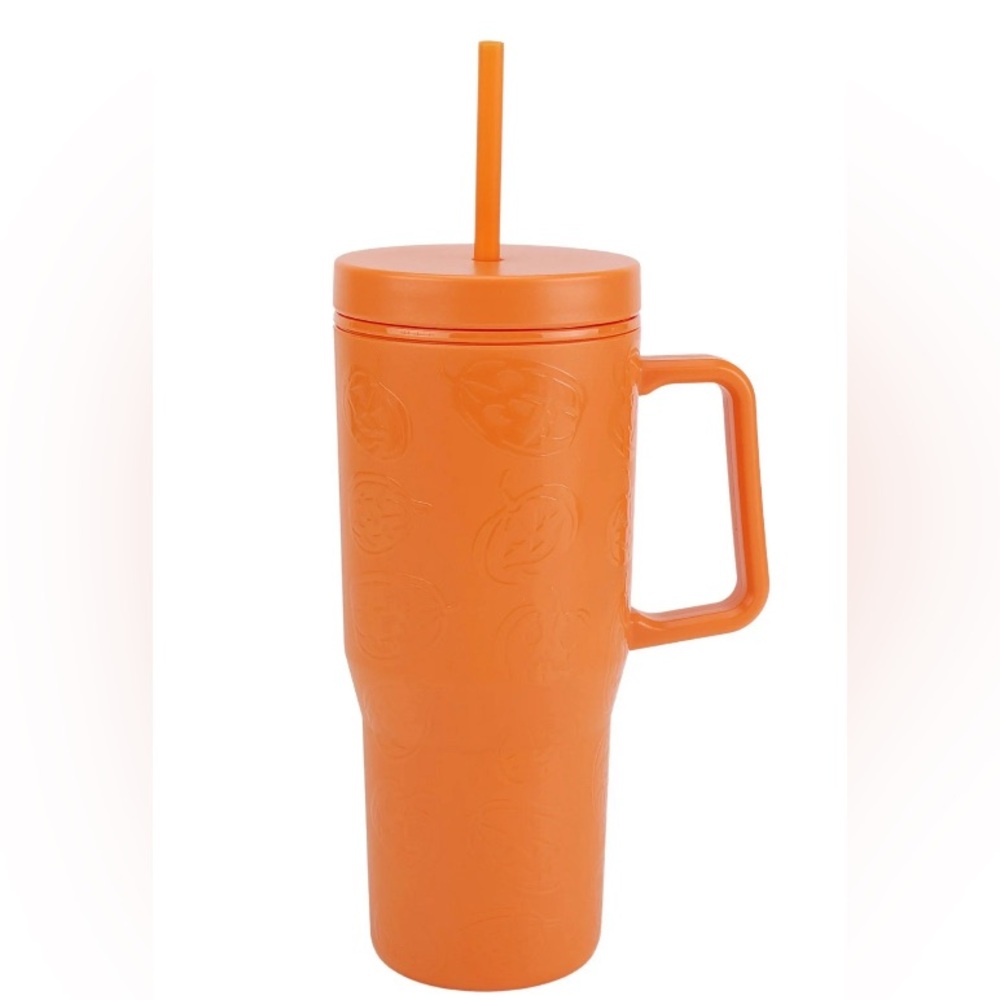Way to Celebrate Halloween 30 oz Embossed Pumpkin Tumbler new discontinued